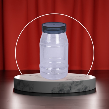 Round Strip Pet Jar 1000ml